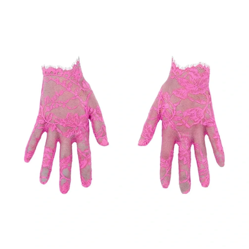 SKIMS RARE BUBBLEGUM LACE GLOVES NIB - Picture 1 of 3
